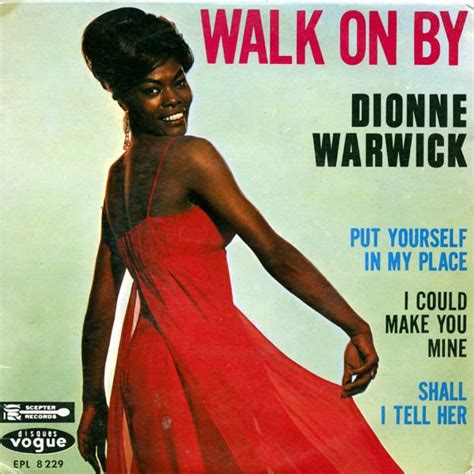 • Warwick’s 1963 debut solo album, Presenting Dionne Warwick, produced by Bacharach and Hal David, yielded her first Top 40 hit, “Don’t Make Me Over.” • Her 1964 album Make Way for Dionne Warwick features hits like “You’ll Never Get to Heaven (If You Break My Heart),” “Reach Out for Me,” and her signature song “Walk On By,” a Top 10 …